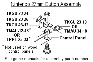 Nintendo 27mm button assembly