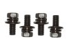 Hex Bolts M8 x 16MM Black SEMS (4 bolts)